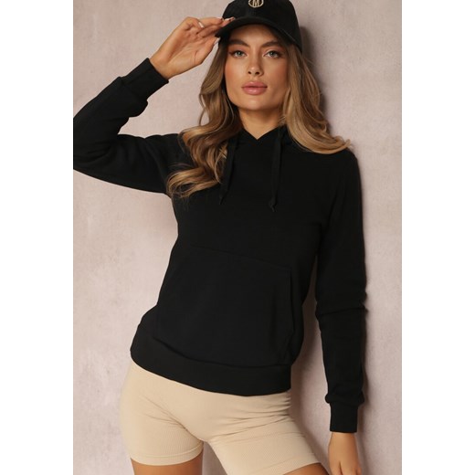 Czarna Bluza z Kapturem Medo ze sklepu renee.pl w kategorii Bluzy damskie - zdjęcie 179847682