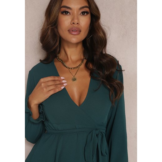 Ciemnozielona Sukienka Parthameia Renee S okazyjna cena renee.pl