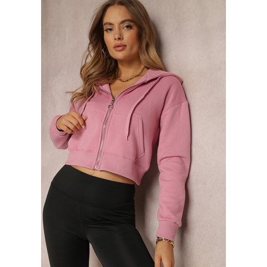 Ciemnoróżowa Bluza Zasuwana z Kapturem Bikatu ze sklepu renee.pl w kategorii Bluzy damskie - zdjęcie 179848163