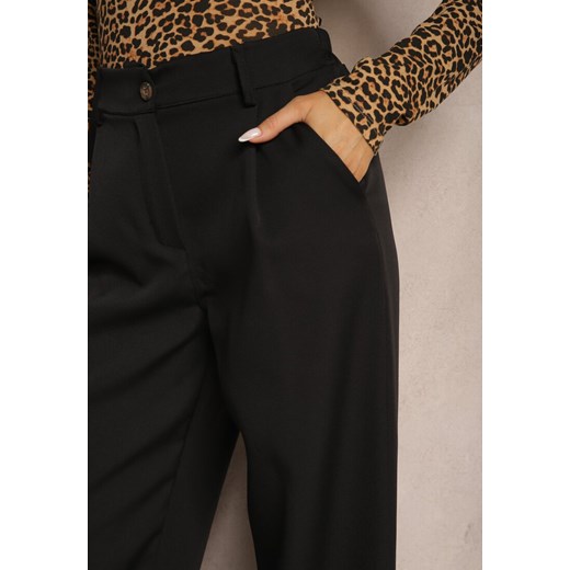 Czarne Spodnie Szerokie High Waist Gaye Renee M renee.pl promocja