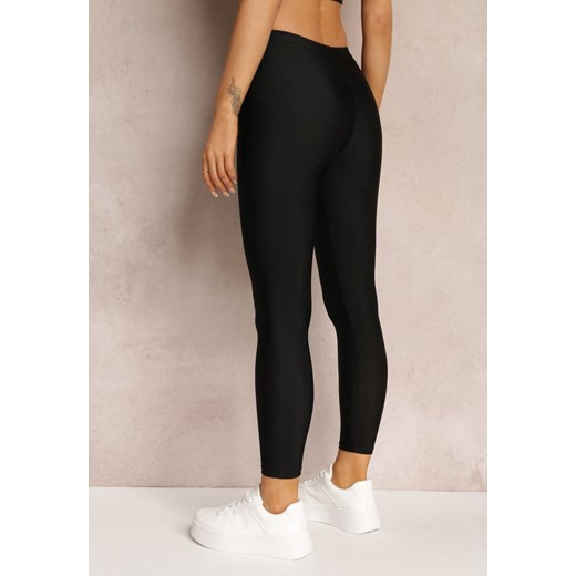 Czarne Legginsy z Gładkiej Dzianiny Canne Renee XL okazyjna cena renee.pl