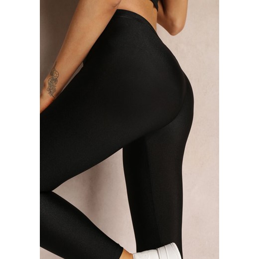 Czarne Legginsy z Gładkiej Dzianiny Canne Renee XL okazja renee.pl