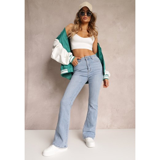 Jasnoniebieskie Jeansy Dzwony High Waist Briris ze sklepu renee.pl w kategorii Jeansy damskie - zdjęcie 179853444