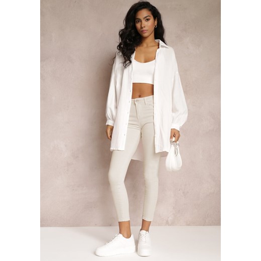 Beżowe Jeansy Skinny z Efektem Push Up Karinali ze sklepu renee.pl w kategorii Jeansy damskie - zdjęcie 179865220