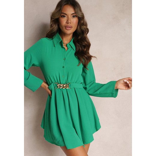 Sukienka Renee casual koszulowa z długim rękawem 