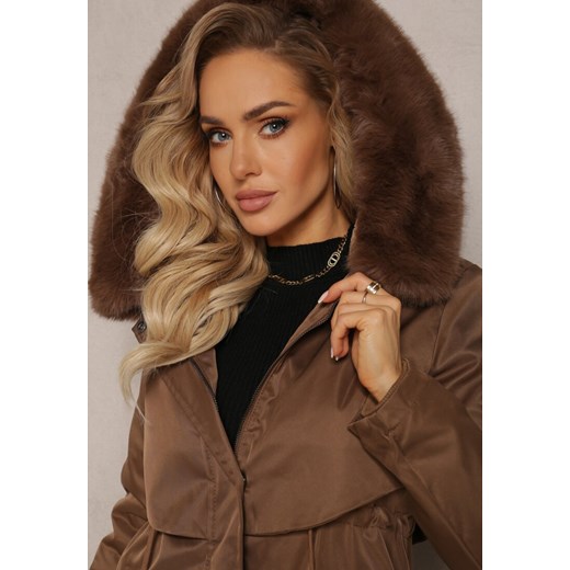 Brązowy płaszcz damski Renee 