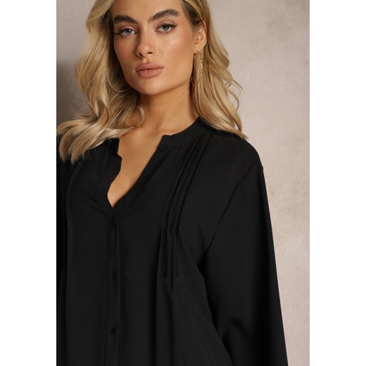 Czarna Koszulowa Sukienka Mini Galdra Renee 5XL wyprzedaż renee.pl