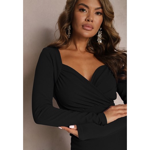 Sukienka Renee kopertowa maxi z długim rękawem 