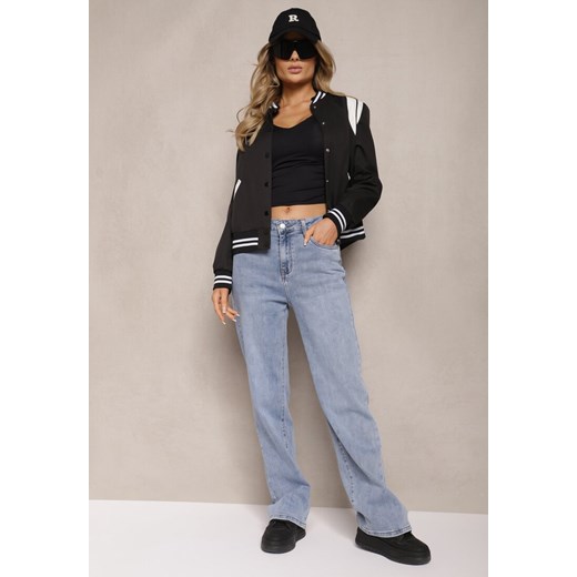 Jasnoniebieskie Szerokie Jeansy Regular Waist Rehnia ze sklepu renee.pl w kategorii Jeansy damskie - zdjęcie 179882861