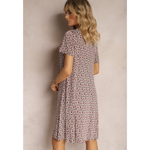 Sukienka Renee z okrągłym dekoltem boho z krótkim rękawem 
