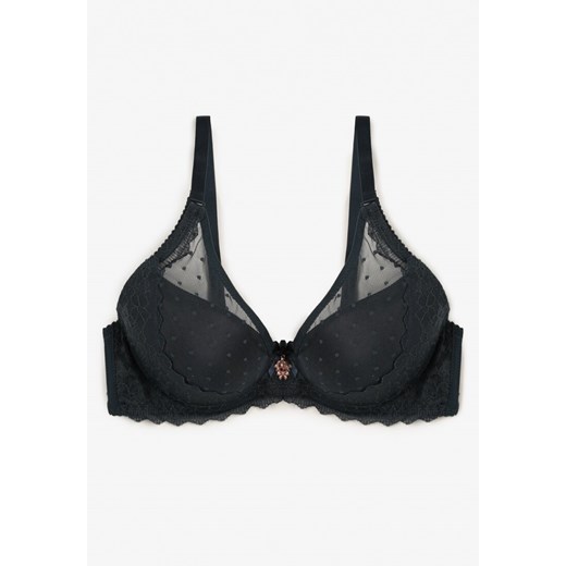 Ciemnozielony Usztywniany Biustonosz Full Cup z Subtelną Koronką Serumka Renee 85C renee.pl wyprzedaż