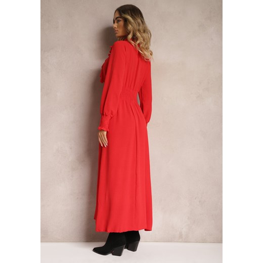 Sukienka Renee czerwona maxi rozkloszowana 