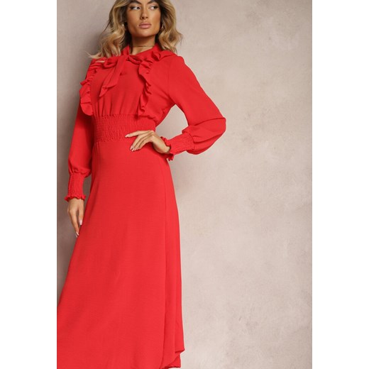 Sukienka czerwona Renee maxi 