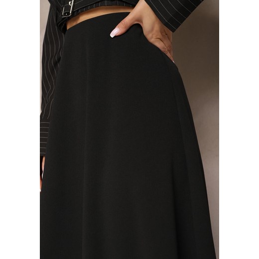 Czarna Midi Spódnica Rozkloszowana o Klasycznym Fasonie Namettia Renee ONE SIZE renee.pl promocja