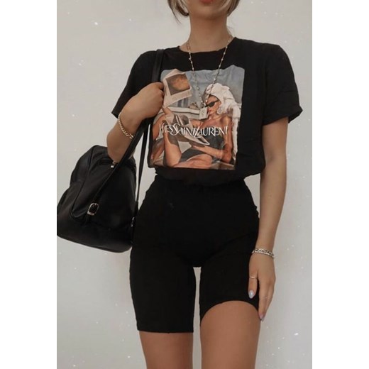 Czarne Elastyczne Szorty Biker o Fasonie Bodycon Marelliam ze sklepu renee.pl w kategorii Szorty - zdjęcie 179895761