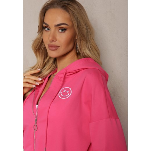Fuksjowa Bluza Rozpinana z Wyszytą Emotką i Kapturem Cornoria Renee L renee.pl promocyjna cena