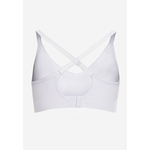 Biały Sportowy Biustonosz z Ramiączkami na Krzyż Goolia Renee L/XL renee.pl wyprzedaż