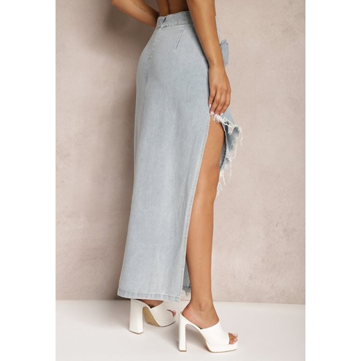 Spódnica Renee midi niebieska 