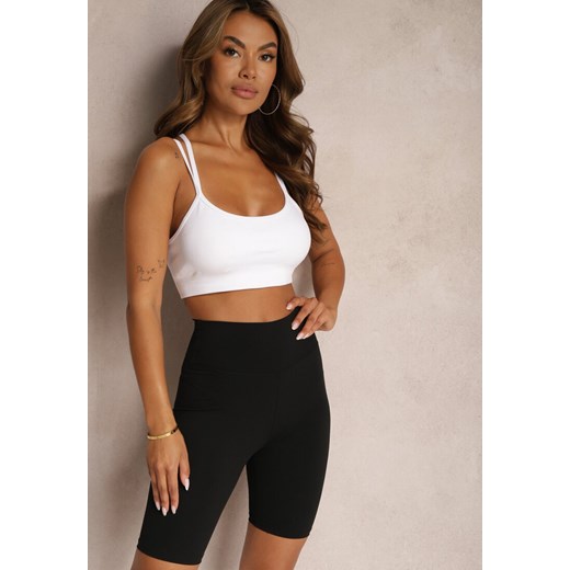 Czarne Szorty Kolarki High Waist z Gumką w Talii Xelfea ze sklepu renee.pl w kategorii Szorty - zdjęcie 179914310