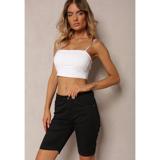 Czarne Bermudy Szorty High Waist z Bawełny Vimaly ze sklepu renee.pl w kategorii Szorty - zdjęcie 179916771