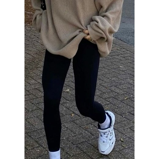 Czarne Sportowe Legginsy High Waist Quarefia ze sklepu renee.pl w kategorii Spodnie damskie - zdjęcie 179919113