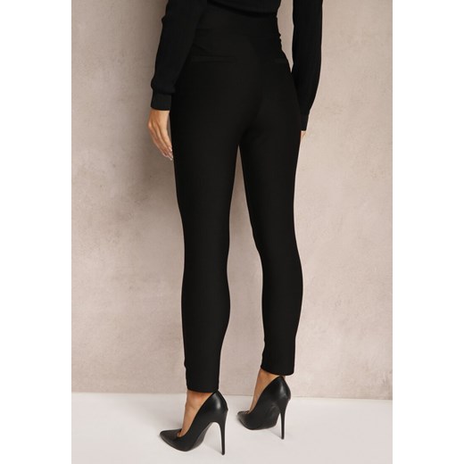 Czarne Spodnie Skinny z Gumką w Talii Fessiliae Renee XL okazja renee.pl