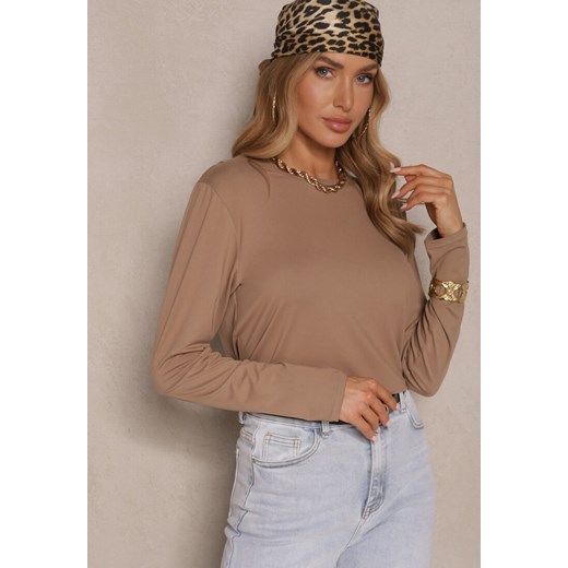 Bluzka damska Renee z wiskozy z okrągłym dekoltem z długimi rękawami 
