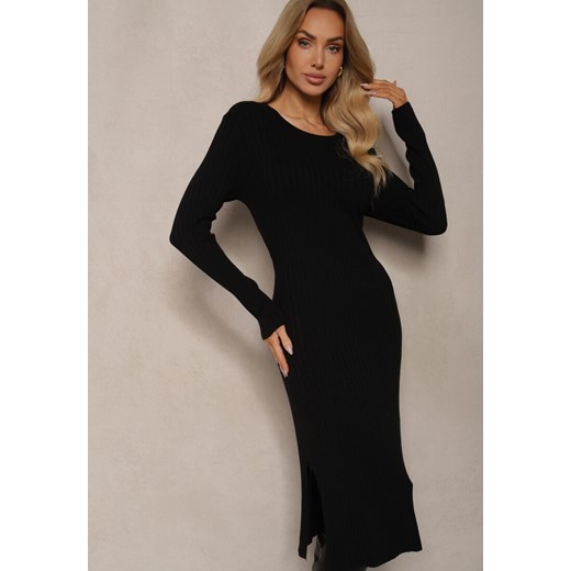 Sukienka Renee z okrągłym dekoltem oversize'owa z długim rękawem 