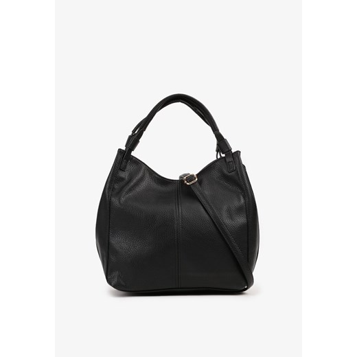 Czarna Duża Torebka na Ramię z Regulowanym Dodatkowym Paskiem Zemeriana ze sklepu renee.pl w kategorii Torby Shopper bag - zdjęcie 179937020