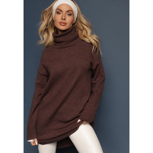 Brązowa Sukienka Milana Renee ONE SIZE promocja renee.pl