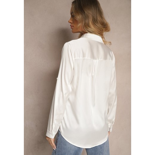 Biała Klasyczna Koszula z Kołnierzykiem Kassinea Renee M renee.pl wyprzedaż