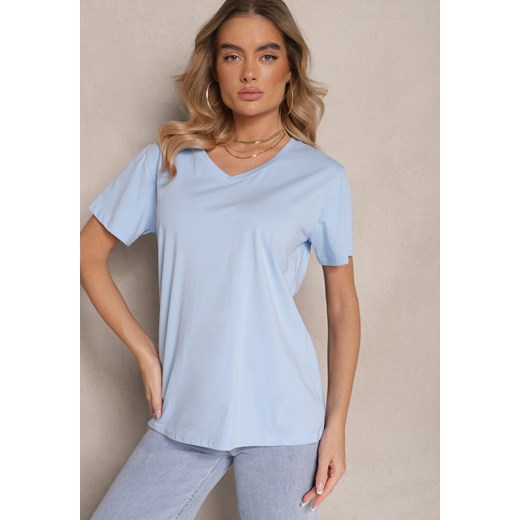 Bluzka damska Renee z krótkim rękawem niebieska 