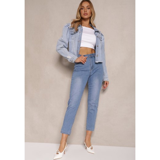 Niebieskie Jeansy Mom Fit Regular Waist Natises ze sklepu renee.pl w kategorii Jeansy damskie - zdjęcie 179947571