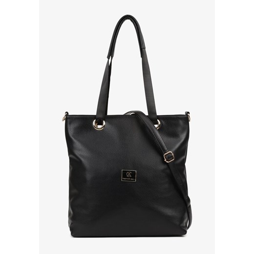 Czarna Torebka Typu Shopperka Ozdobiona Metalicznymi Aplikacjami Gonevia ze sklepu renee.pl w kategorii Torby Shopper bag - zdjęcie 179949490