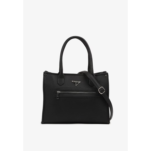 Czarna Torebka Shopperka Mała z Dodatkowym Paskiem na Ramię Helseki ze sklepu renee.pl w kategorii Torby Shopper bag - zdjęcie 179949580
