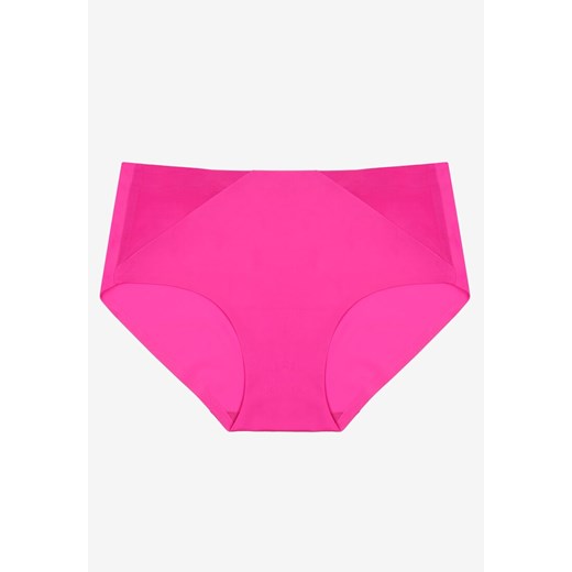 Fuksjowe Majtki Figi High Waist z Bezszwowym Wykończeniem Kolaniris ze sklepu renee.pl w kategorii Majtki damskie - zdjęcie 179950613