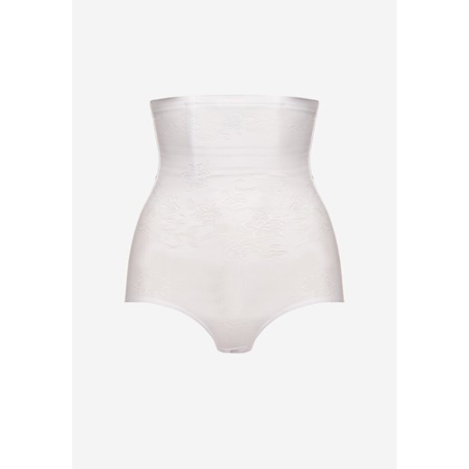 Biała Bielizna modelująca Majtki High Waist Zdobione Tłoczeniem w Kwiaty Vivirianne ze sklepu renee.pl w kategorii Bielizna wyszczuplająca - zdjęcie 179953650
