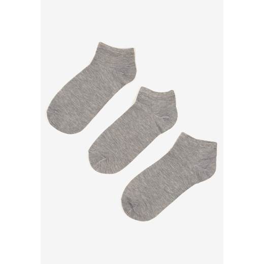 Szare Skarpety z Bawełny 3-Pack Salloren ze sklepu renee.pl w kategorii Skarpetki damskie - zdjęcie 179954111
