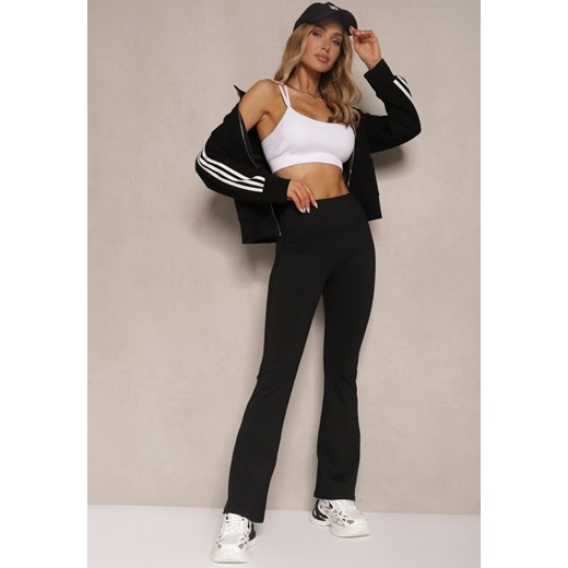 Czarne Legginsy Dzwony High Waist Korivienne ze sklepu renee.pl w kategorii Spodnie damskie - zdjęcie 179955824