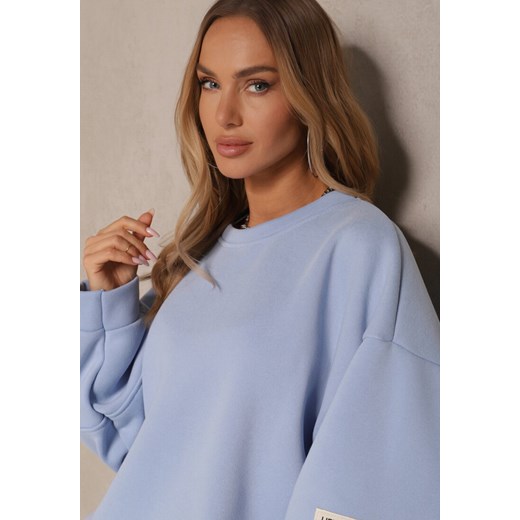 Niebieski Komplet Dresowy z Polarową Podszewką Bluza i Joggery Ziline Renee ONE SIZE wyprzedaż renee.pl