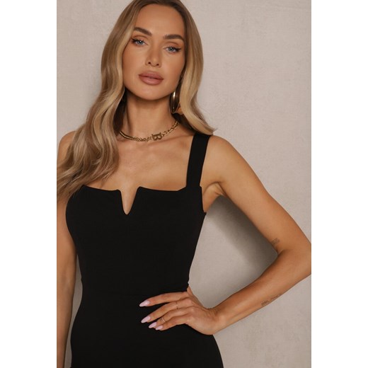 Czarna Sukienka Typu Bodycon z Ozdobnym Wycięciem Lenavine Renee XS wyprzedaż renee.pl