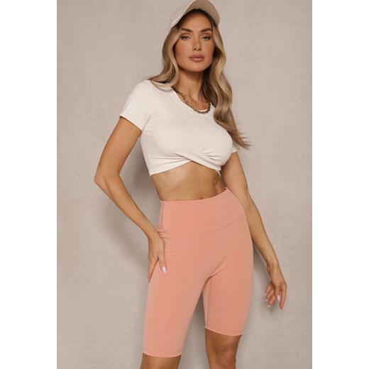 Pomarańczowe Szorty Kolarki High Waist Ellisovia ze sklepu renee.pl w kategorii Szorty - zdjęcie 179965064
