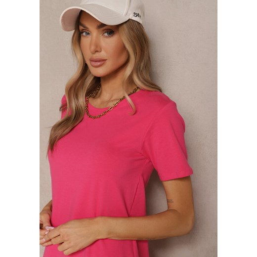 Sukienka Renee z okrągłym dekoltem mini prosta z krótkim rękawem 