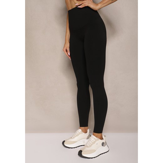 Czarne Basicowe Legginsy High Waist Tofelia ze sklepu renee.pl w kategorii Spodnie damskie - zdjęcie 179966422