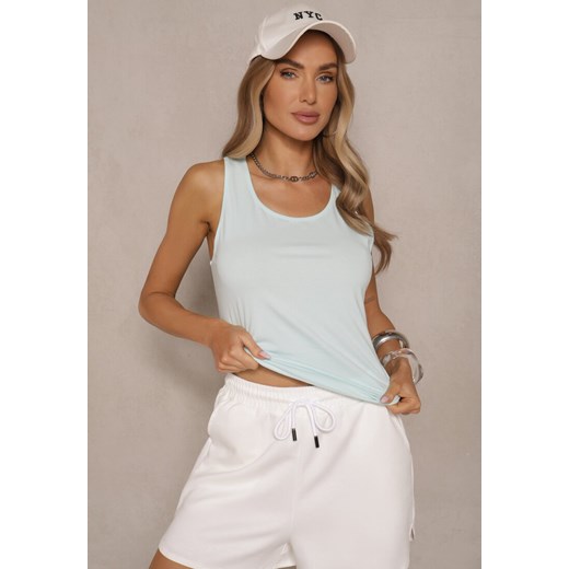 Jasnoniebieski Tank Top z Bawełny Basic Emiaris Renee M promocyjna cena renee.pl