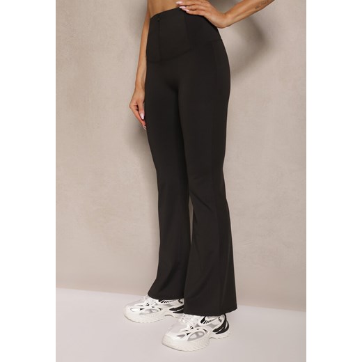 Czarne Spodnie Dzwony High Waist Odavia ze sklepu renee.pl w kategorii Spodnie damskie - zdjęcie 179967983