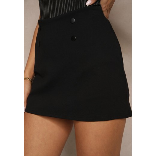 Czarne Spódnico-Spodenki Zdobione Guzikami Tericea Renee XL promocyjna cena renee.pl