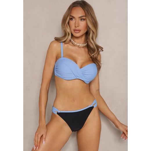 Jasnoniebieskie Bikini Majtki Figi i Biustonosz z Marszczeniem Sepiana Renee 40 renee.pl wyprzedaż