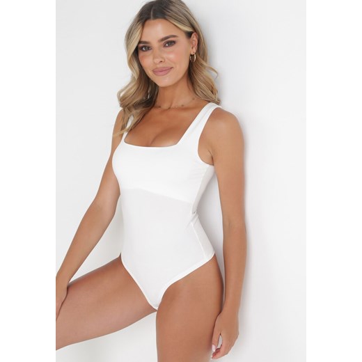 Białe Body Hyrmime ze sklepu born2be.pl w kategorii Body damskie - zdjęcie 179980664