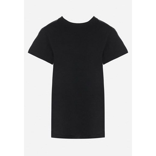 Czarna Bawełniana Koszulka z Krótkim Rękawem Xenovia ze sklepu born2be.pl w kategorii T-shirty chłopięce - zdjęcie 179996291